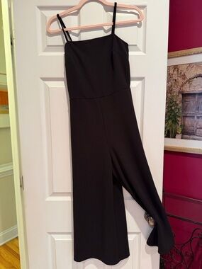 fab'rik Black Jumpsuit with Colorful Floral Lining